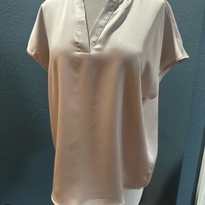 Nicole Miller Cream Satin Blouse